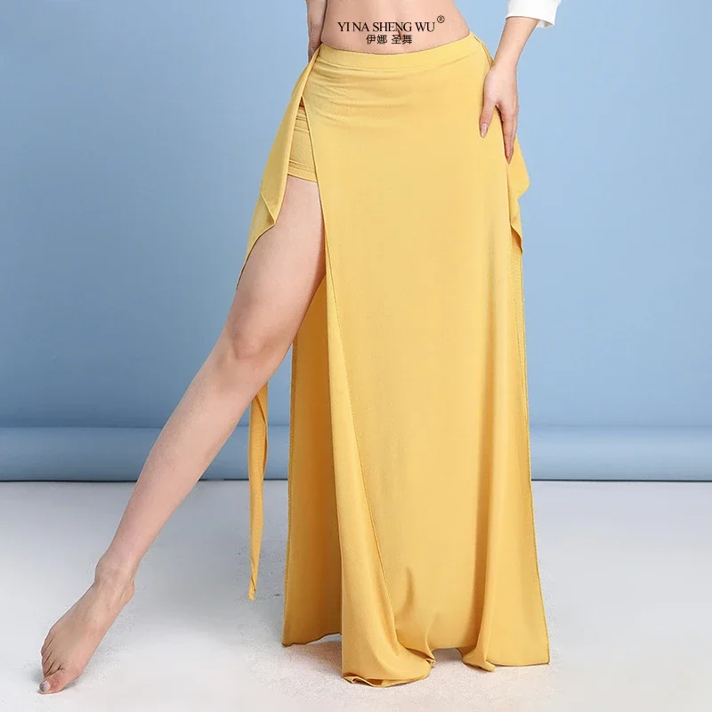 Women's Belly Dance Practice Skirt Oriental Style Sexy Split Long Skirt Professional Soft For Beginners Performance Dancewear