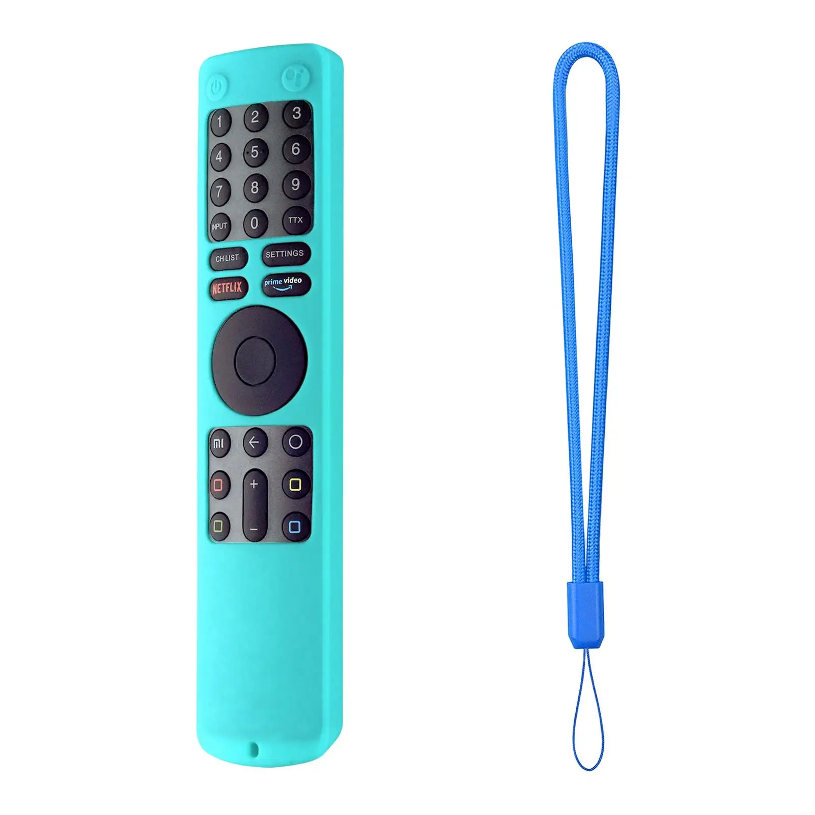 TV Stick Silicone Case Anti-Lost Lanyard Controller Protector Cover Full Edge dla Xiaomi 4S XMRM-010 X10 X6 MI 4S Smart Remote