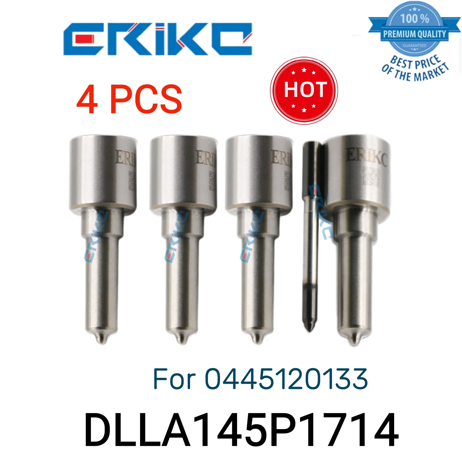 

4 PCS DLLA145P1714 Oil Spray Nozzle 0 433 172 051 DLLA 145 P 1714 Diesel Fuel Injector Nozzle DLLA 145P1714 for 0445120133