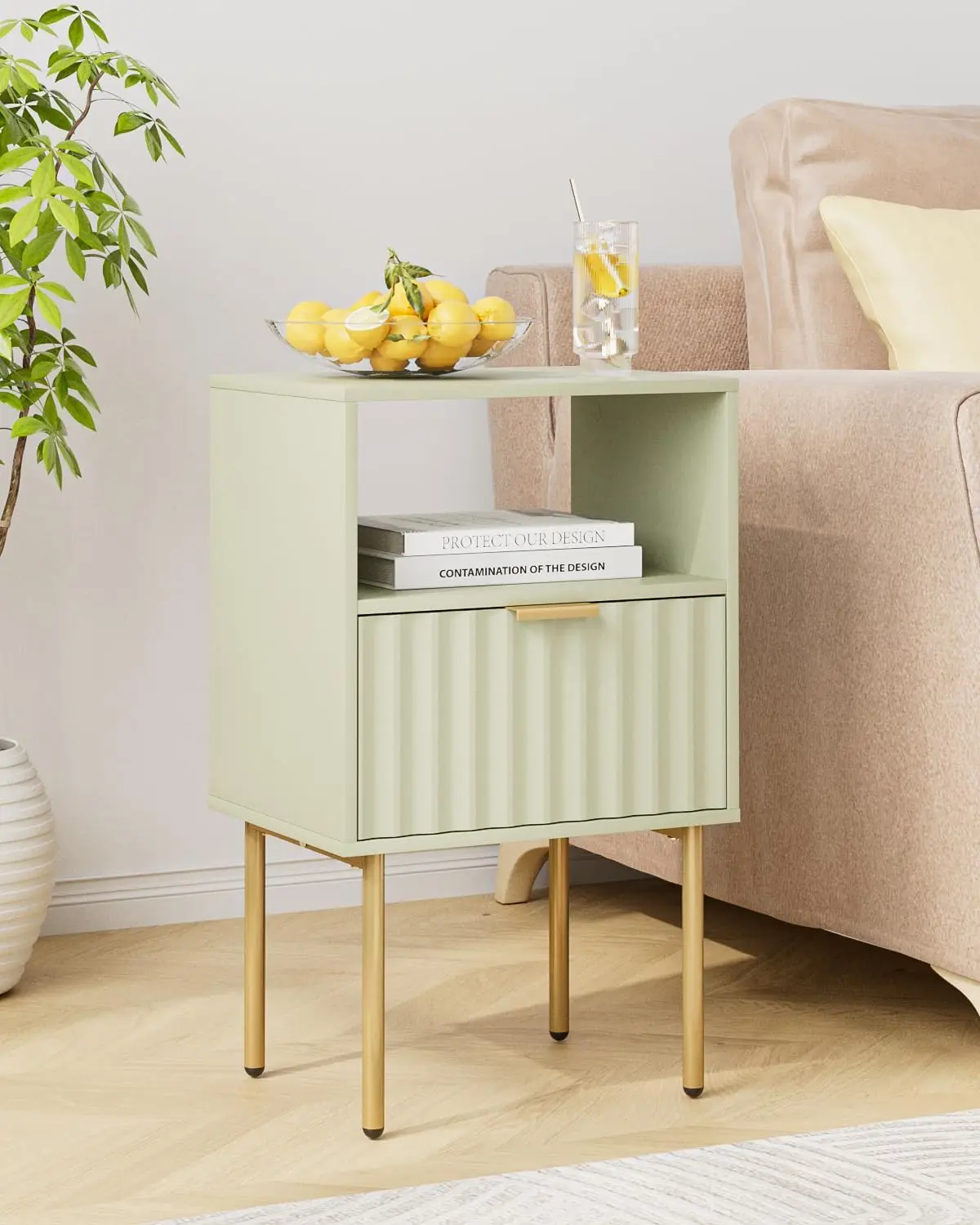 Gold Frame Nightstand 6