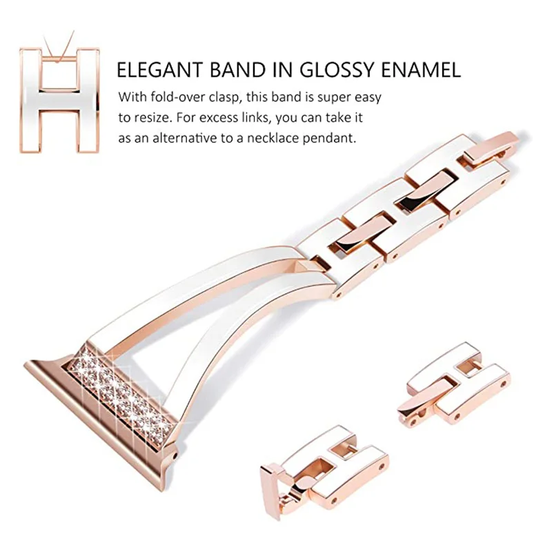 Metal strap for Apple Watch strap 8 7 6 5 4 3 SE 44mm 42mm 38mm 40mm stainless steel strap Accessories for iwatch 8 7 45mm 41mm