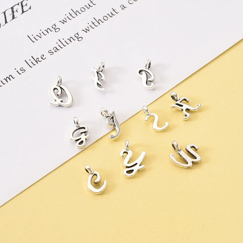 ABC Mini A-Z Letter Pendant for Personalized Jewelry Making Letter Set Diy Crafts Pendant Diy Necklace Bracelet