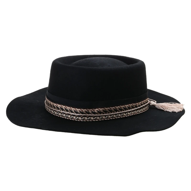 

Cowboy Hat Wool Fedoras Man Women Unisex Wear Classical Hat for Travel