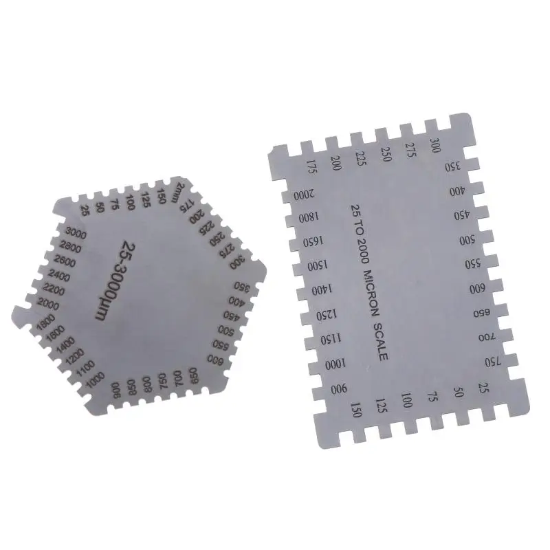 Stainless Steel Hexagonal Wet Film Comb Gauge 25-3000um For Paint Coating Thickness 1MM Measurement On Walls And Surfaces