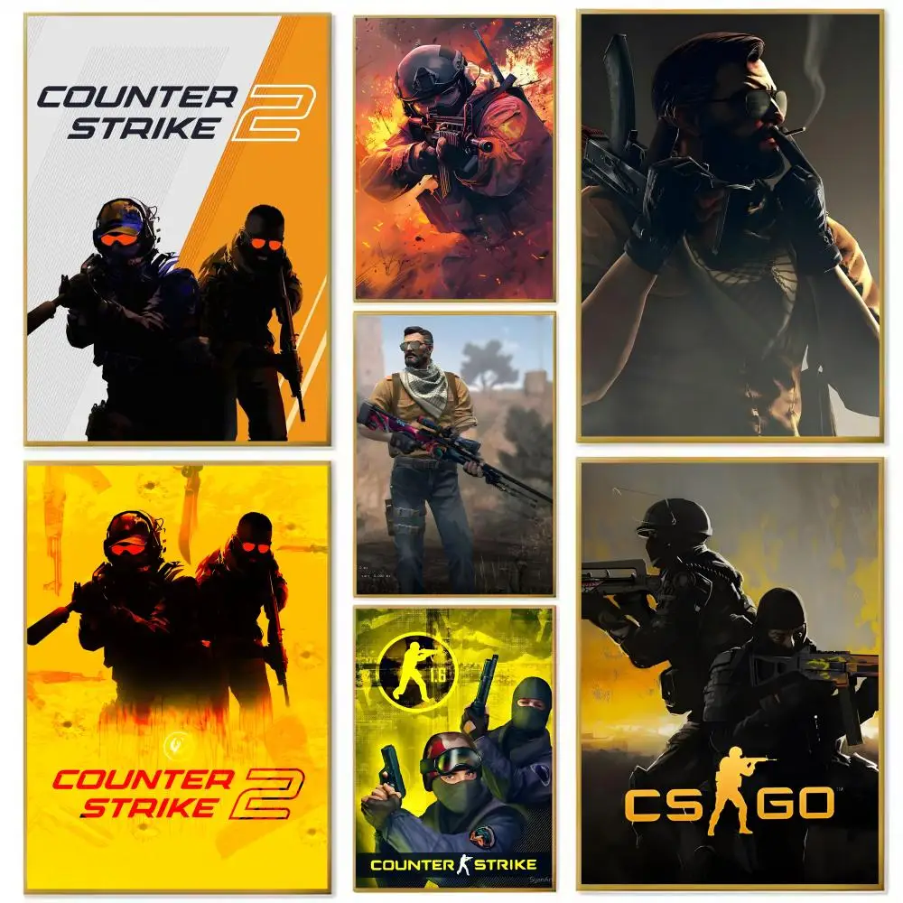 ملصق Hot Game C-Counter-Strike CS2 ملصق مثالي ذاتي اللصق فني جداري مصمم لمساحات تناول الطعام في المكاتب المنزلية