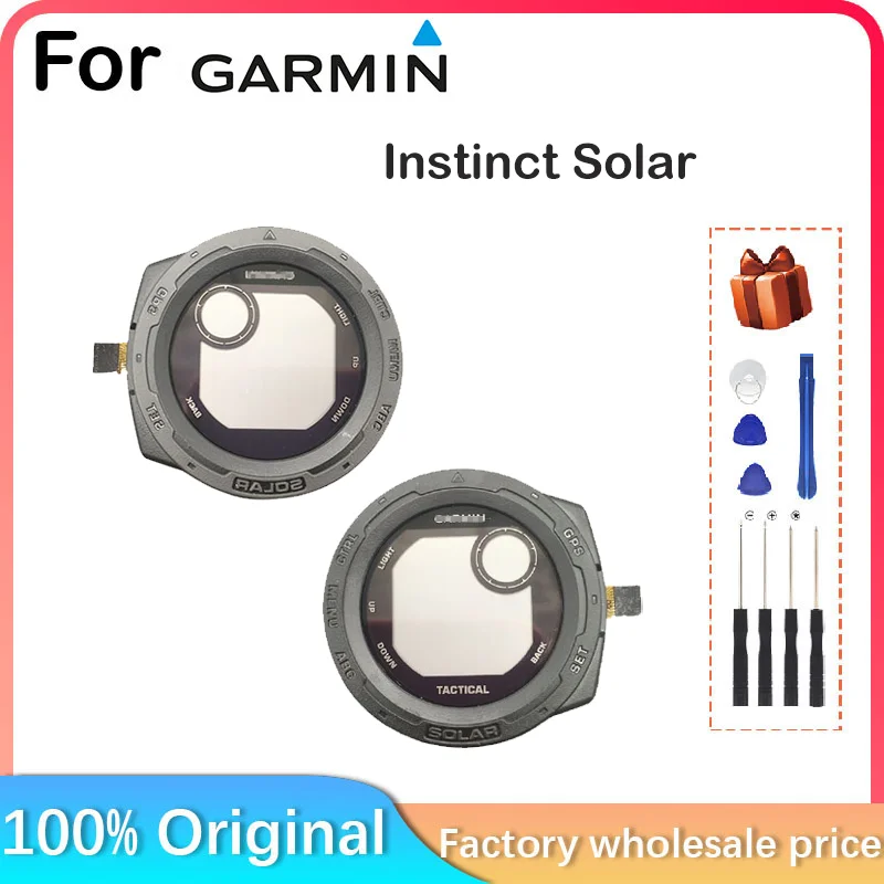 جديد الأصلي لوحة جزء ل GARMIN غريزة الشمسية ساعة شاشة LCD ل غريزة الشمسية التكتيكية لتحديد المواقع استبدال إصلاح العرض