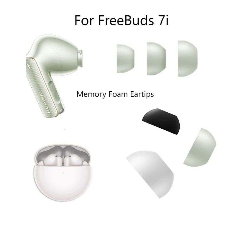 Memory Foam Ohrstöpsel für Huawei FreeBuds 7i Wireless Bluetooth Kopfhörer Anti-Rutsch-Hülle für FreeBuds 6i Ohrhörer Schwamm Ohrstöpsel