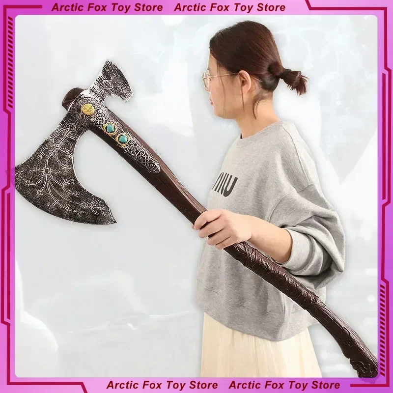 93ซม.God of WarรูปKratos Neca LeviathanขวานKratosอาวุธรุ่นPuเกมSamuraiอาวุธรุ่นของขวัญวันเกิดของเล่นเด็ก