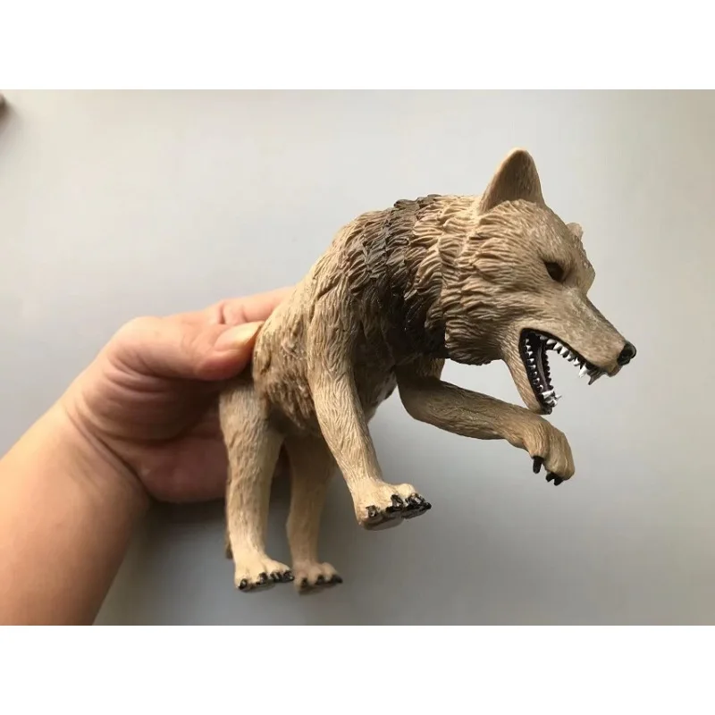 Modello animale di simulazione del lupo selvatico in scala 1/6 grande lupo cattivo per action figure da 12 pollici Decorazione della scena del soldato Fai da te