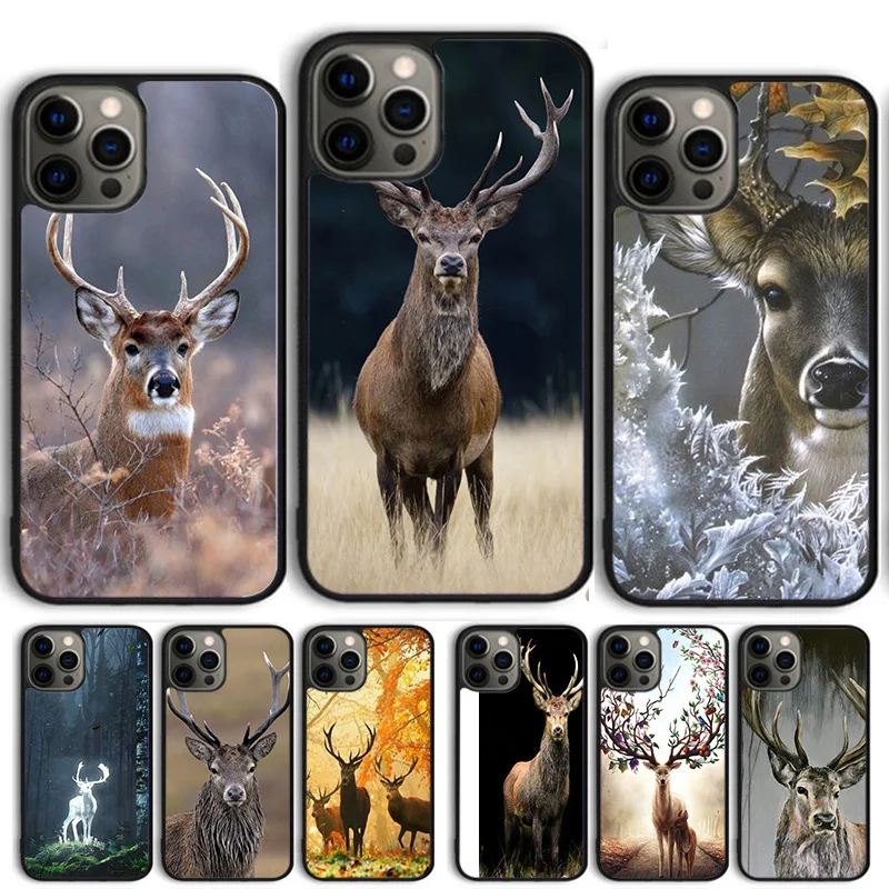 Deer Phone Case Cover For iPhone 15 16 14 13 12 Pro Max mini 11 Pro Max XS X XR Plus Coque Shell