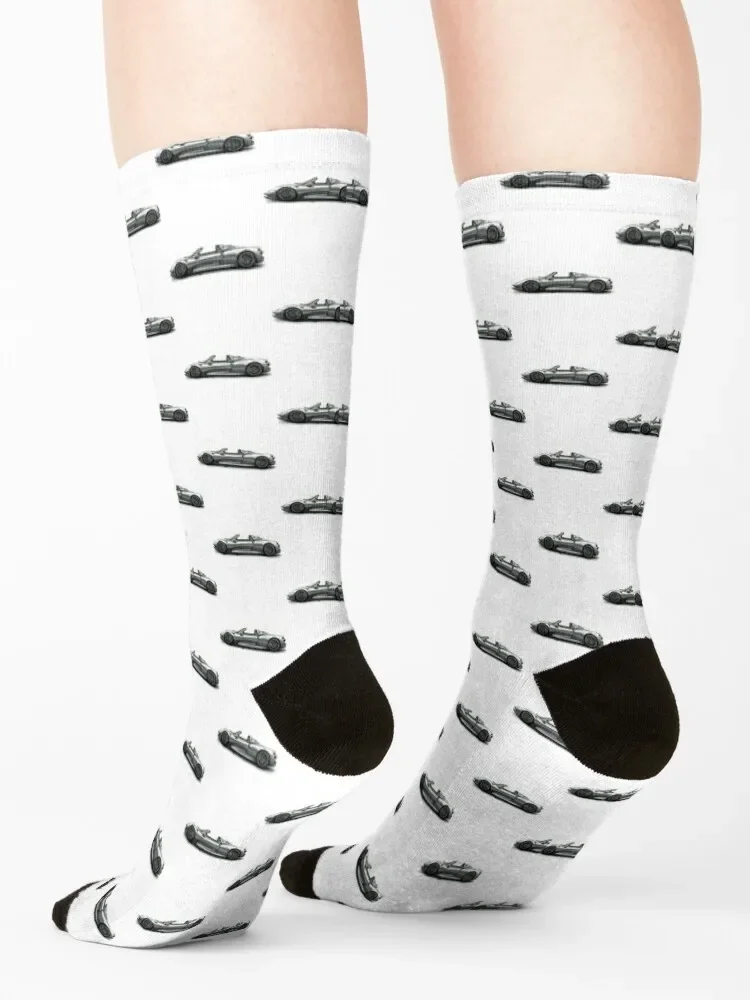 Gray German Car Socks gifts luxury funny sock Men Socks Women&#039;s