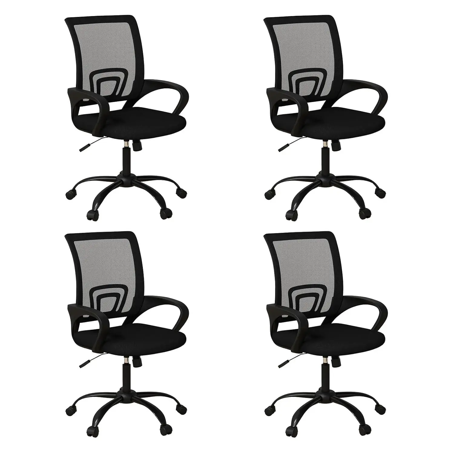 

Ergonomic Office Chair Set 4 Swivel Rolling Mesh Lumbar Support Wheels Conference Computer Desk, Customized