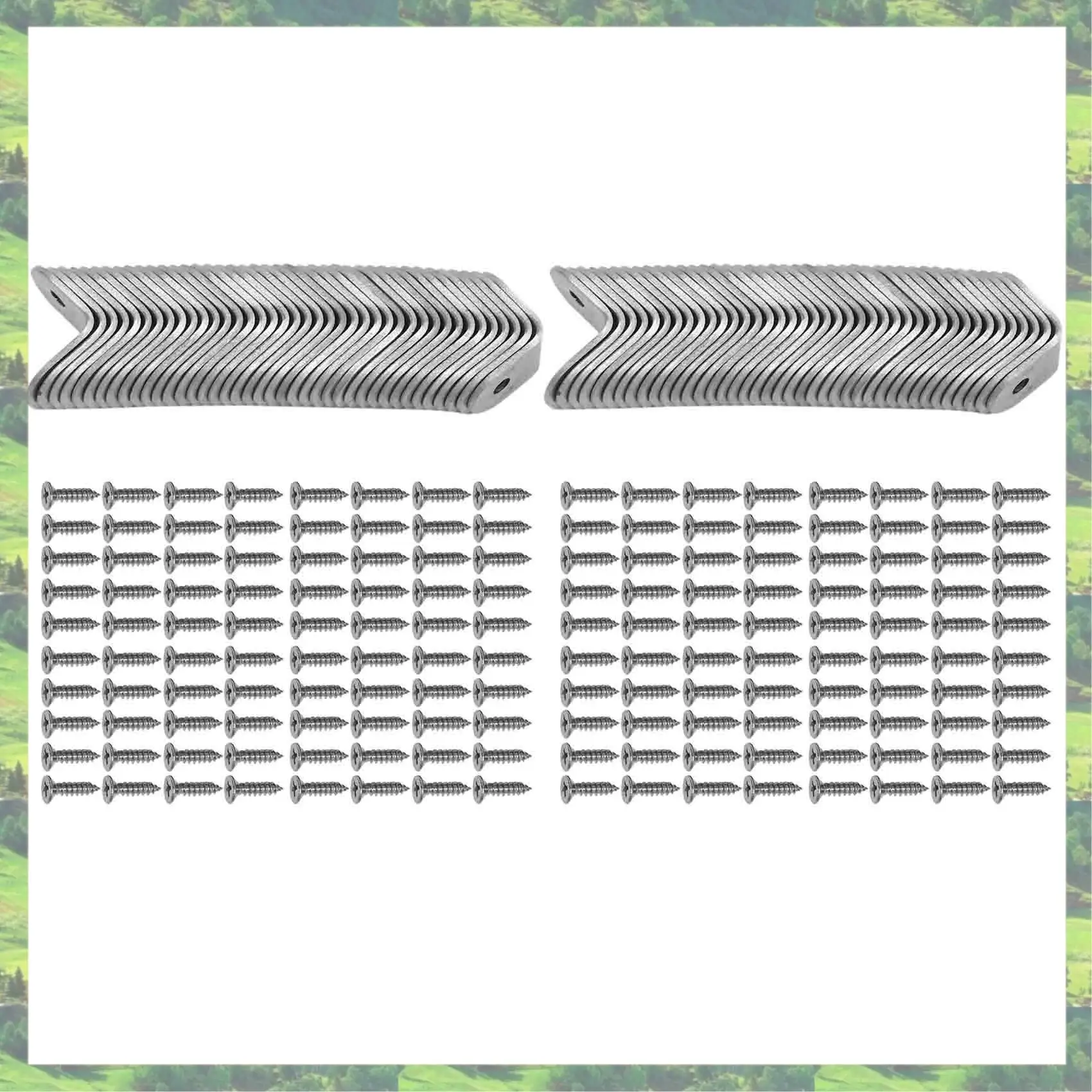 

A59Z-80PCS L Bracket Corner With 160PCS Screws, Corner Bracket, Angle Bracket Fastener For Wood Furniture Bedframe Cabinet