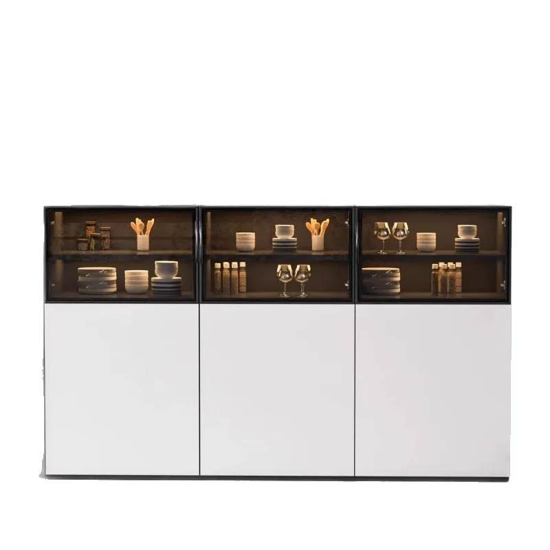 

Solid wood, side cabinet, integrated, against the wall, living room, household, tea cabinet, modern