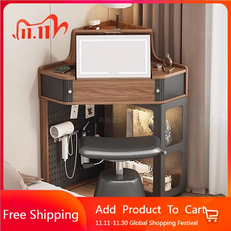 

Corner Coffee Vanity Table Living Room Mirror Desk Chair Dressing Table Cabinet Storage Wood Penteadeira Lounge Suite Furniture