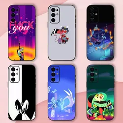 Anime Cartoon Phone Case For Samsung S24,S21,S22,S23,S30,Ultra,S20,Plus,Fe,Lite,Note,10,9,5G H-Helluva Boss Black Soft Shell