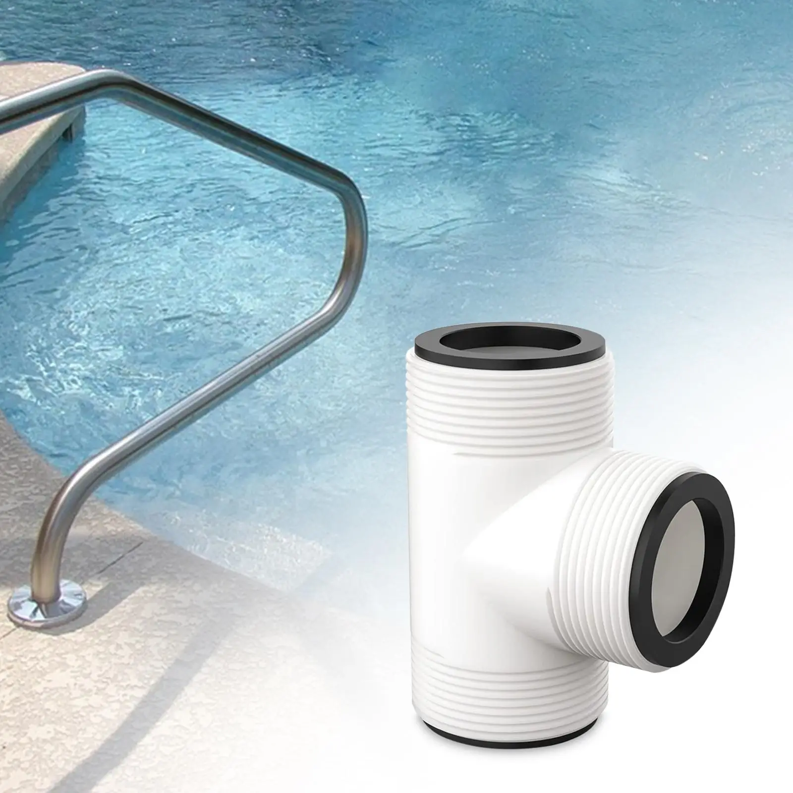 Intex connettore adattatore per tubo flessibile per piscina T tubo flessibile facile da usare ingresso filettato 1.5in