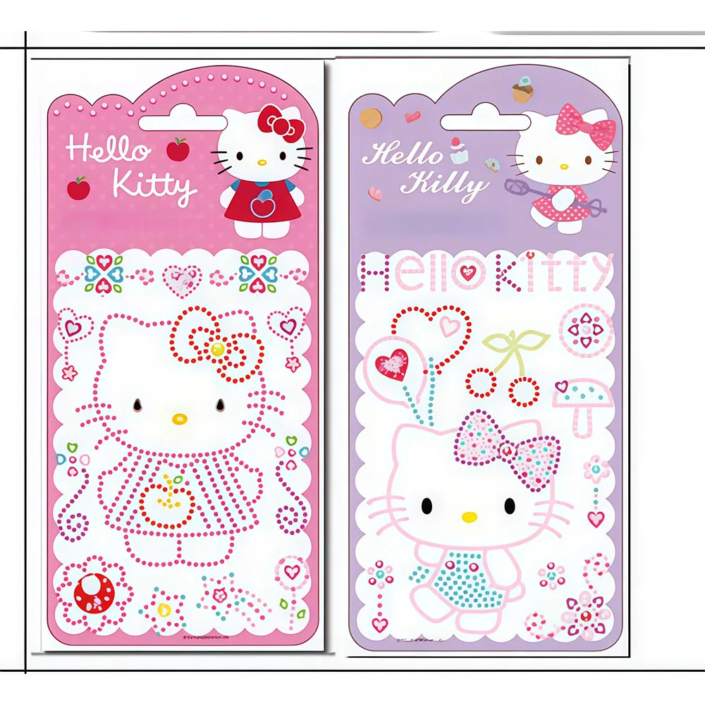 ของแท้ซานริโอ เฮลโล คิตตี้การ์ตูนสติกเกอร์ไดอารี่ แฮนด์บุ๊คแล็ปท็อปกระเป๋าเดินทางสเก็ตบอร์ดกราฟฟิตี้สติ๊กเกอร์สำหรับของเล่นเด็กผู้หญิงของขวัญ