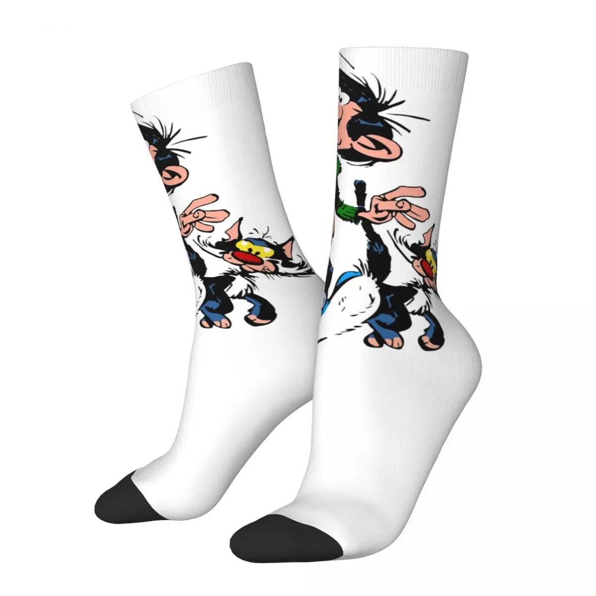 Gaston Socks Spring Walking with Cat Stockings Novelty Men Soft Socks Custom Running Anti Sweat Socks