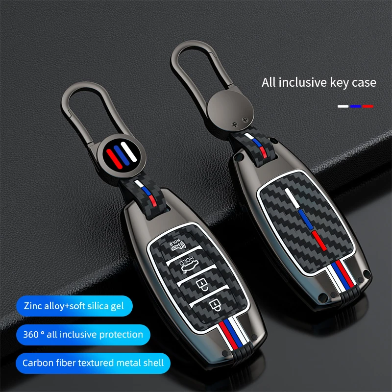 

Zinc Alloy Car Key Case Cover For Hyundai Creta Grandeur I30 Ix35 Accent Solaris Sonata Palisade Kona Atos IX25 Elantra Key Fob