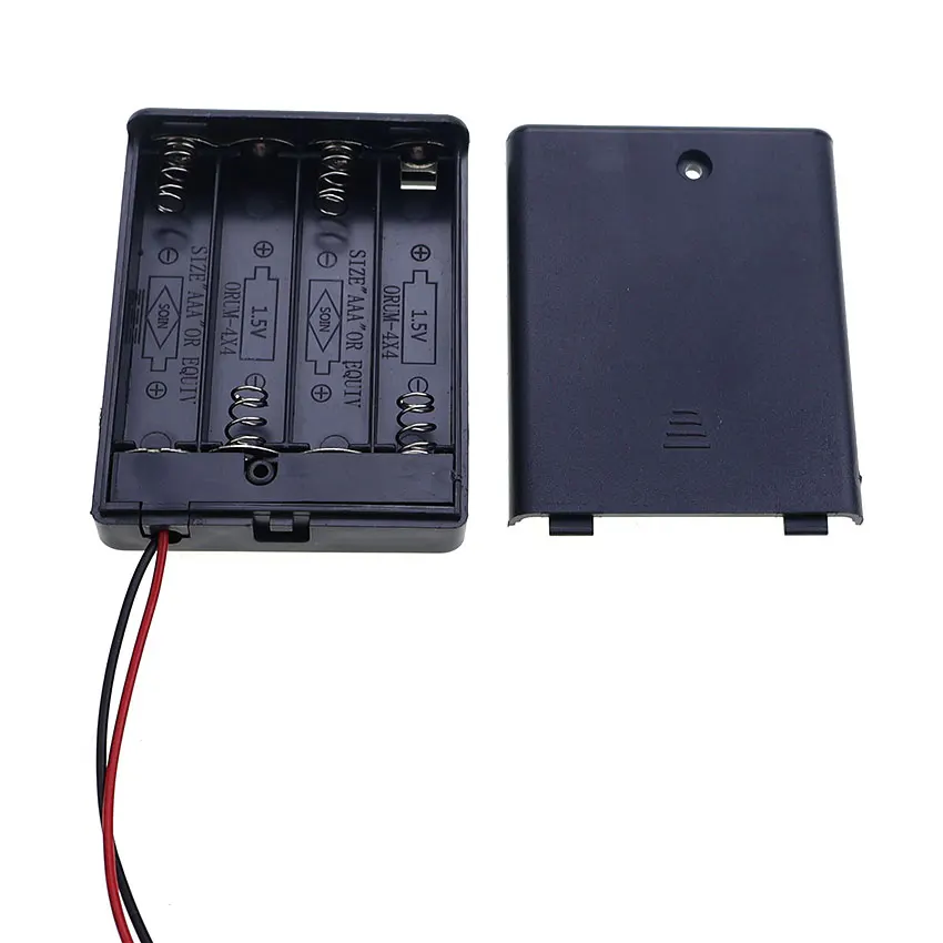 YuXi 1 Piece AAA 4 Slot Battery Box Battery Holder Case With Switch & Terminal Line PH2.0 XH2.54 SM Dupont USB Plug