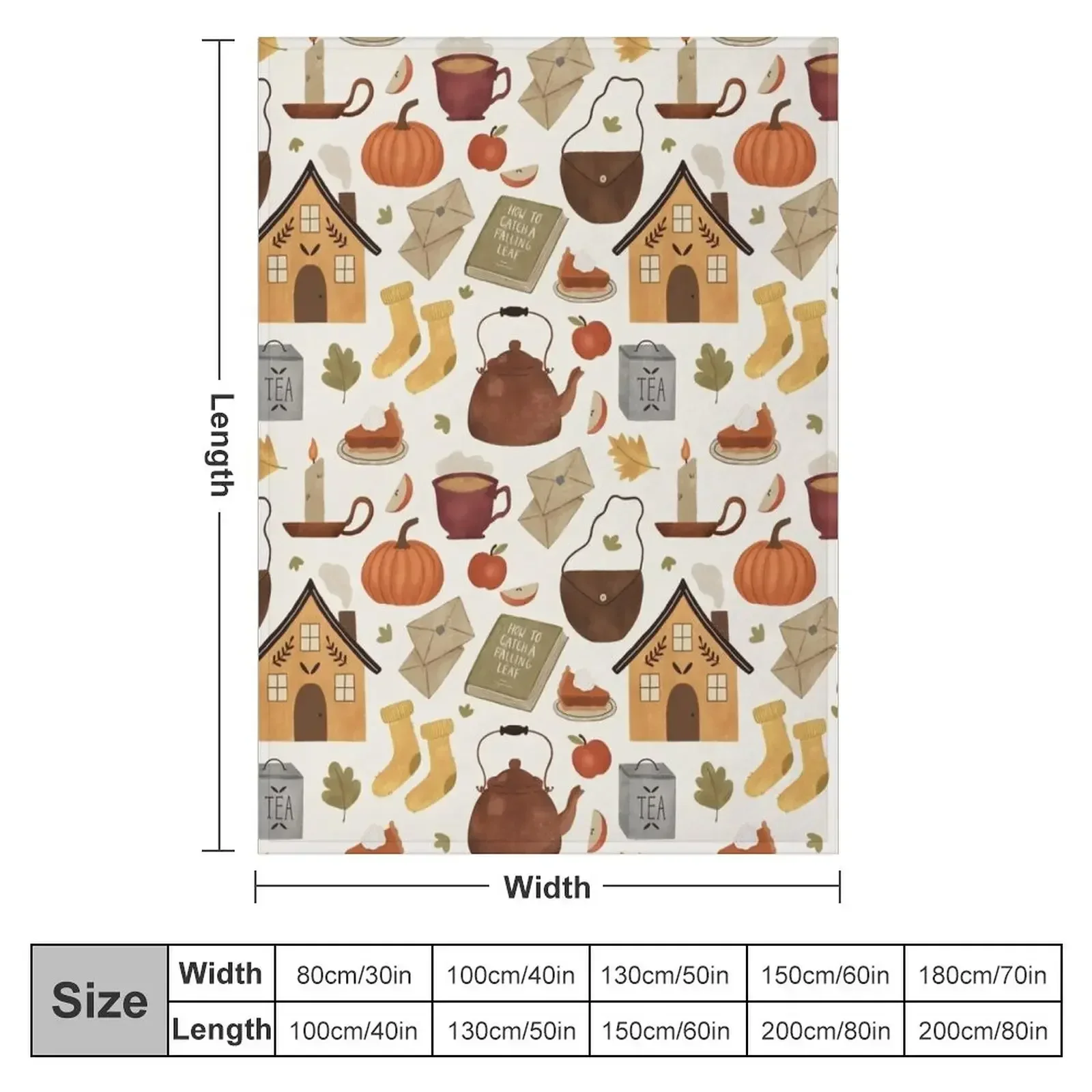 Autumn Cottage Days Throw Blanket wednesday Stuffeds Blankets