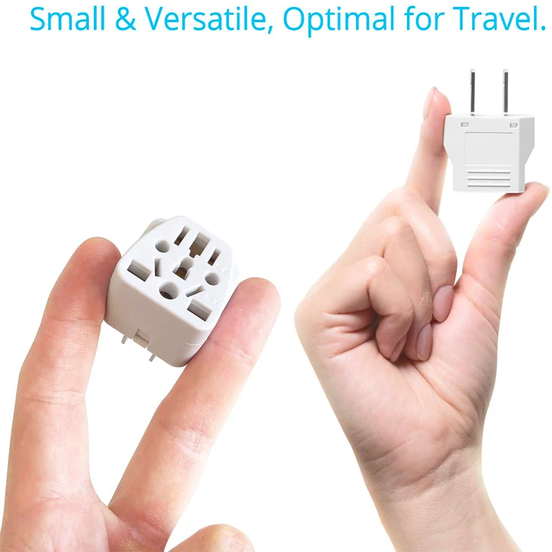 Adapter EU/UK/AU/JP/Asia/Italy/Brazil to USA (Type B) American Travel Adapter and Converter Wall Outlet Power Charger Converter