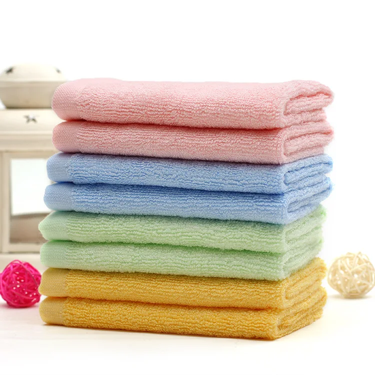 Small Square Towel 30x30cm Kindergarten Pure Bamboo Fiber Small Towel Children\'s Face Towel Saliva Towel