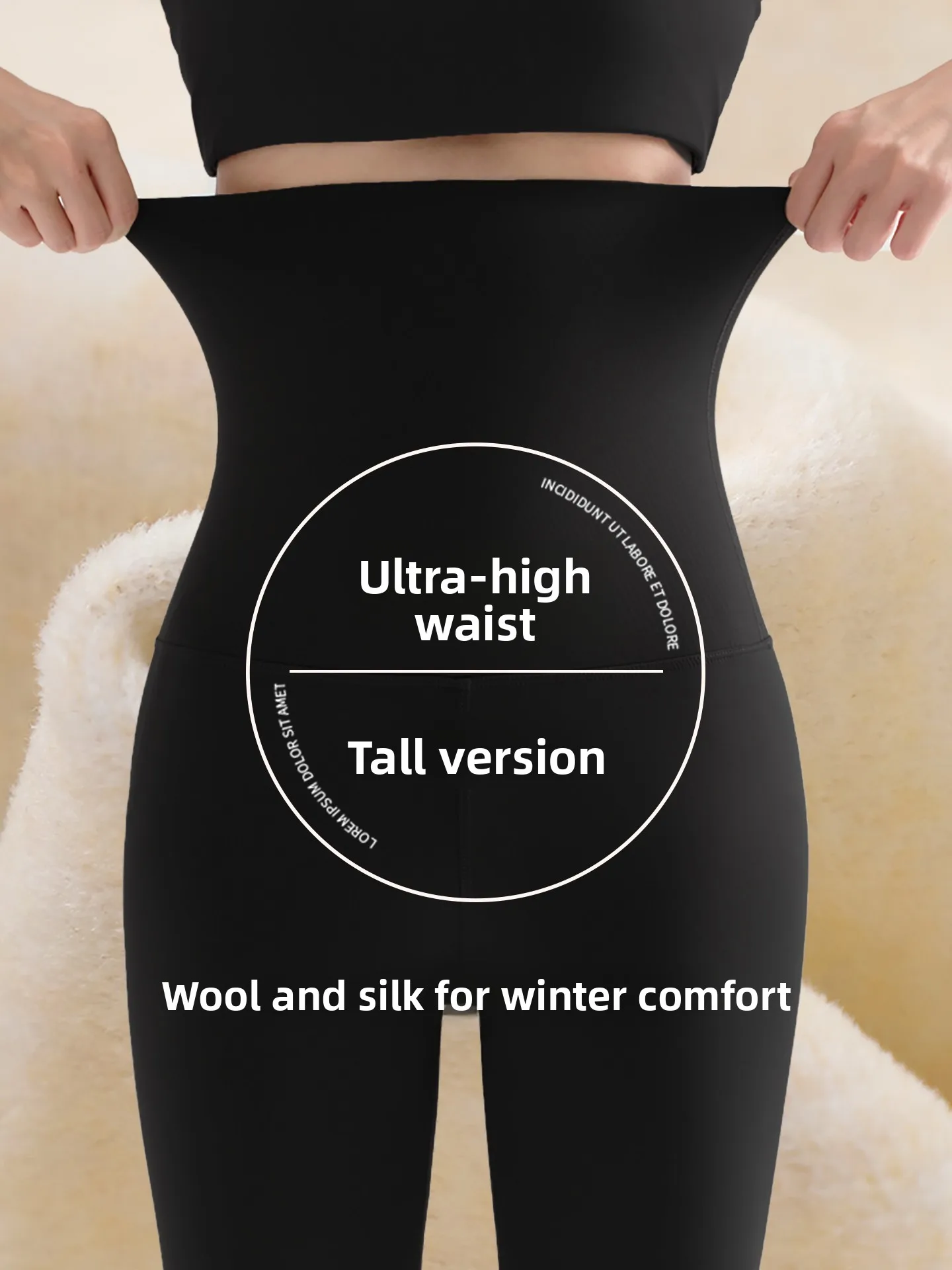 

Брюки для йоги Thiened Fce с высокой талией, женские осенне-зимние теплые базовые штаны, брюки из ковчери, хлопковые брюки, повседневные живописные брюки