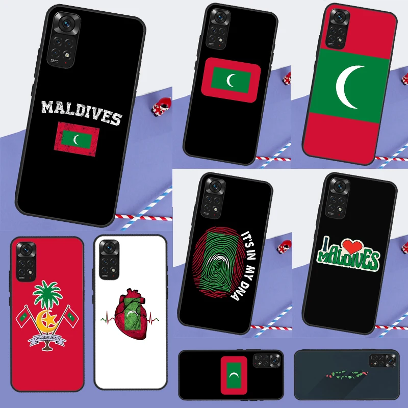 Maldives Flag Case For Xiaomi Redmi Note 12 11 10 8 9 Pro 9S 10S 11S 12S Redmi 12C 10C 9C 10A Back Cover