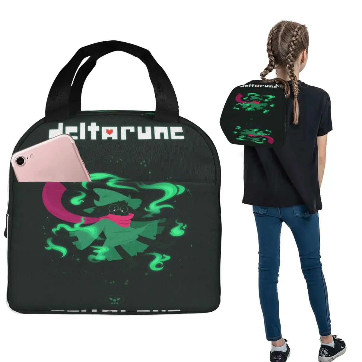 

Deltarune Insulated Lunch Bag for Women Kids Leakproof Food Boxes Thermal Lunch Box Tote