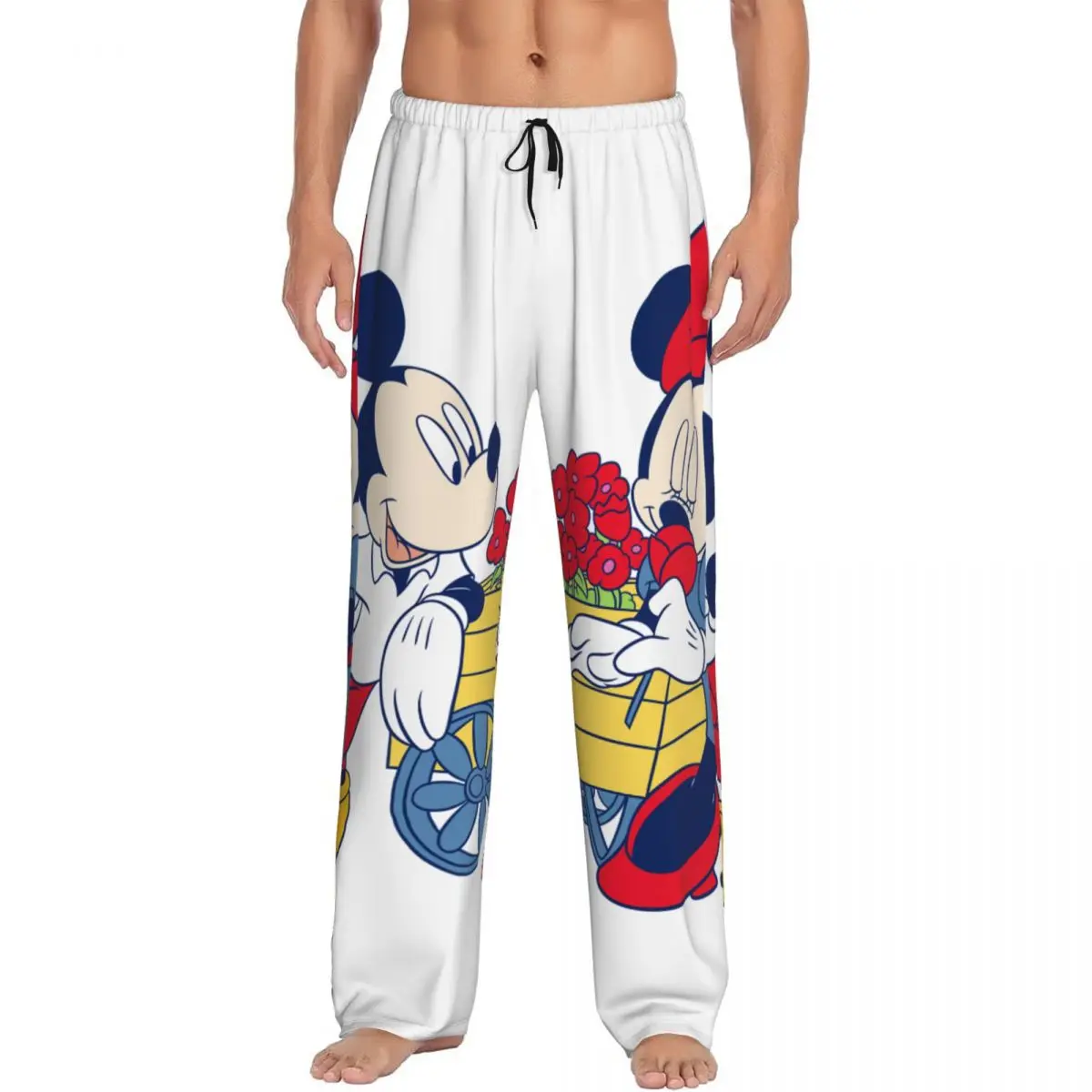 

Custom Cartoon Animation Minnie Mickey Mouse Pajama Pants Men Sleepwear Lounge Sleep Bottoms Stretch with Pockets
