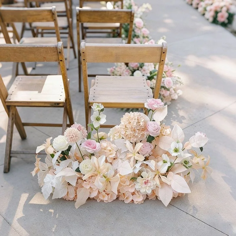 Champagne simulated flower ball set engagement wedding hotel event floral decoration