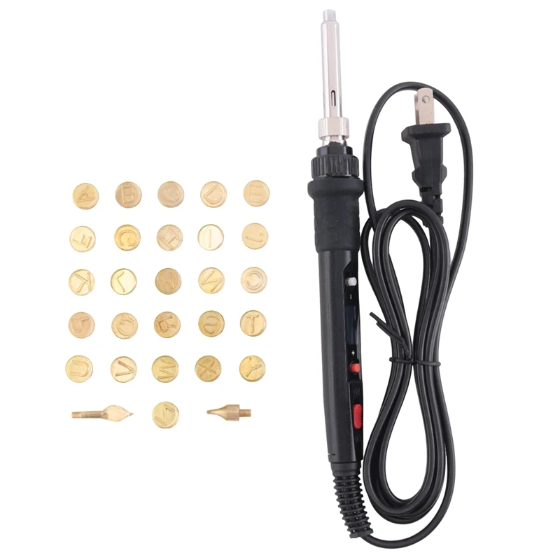 

Инструмент для выжигания по дереву, ручка с буквами, резьба по пирографии, насадки для ручки, трафарет, паяльник, набор наконечников для выжигания, 26, вилка для английского стандарта, США