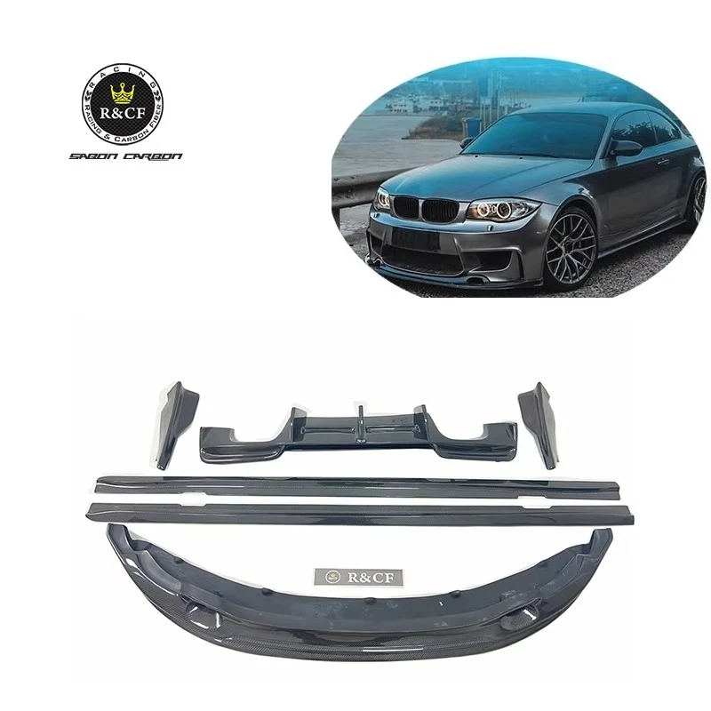 

1M E82 Front Bumper Lip Side Skirts Rear Diffuser with Spats for BMW 1M E82 12-15 RZA Style Carbon Fiber Body Kit