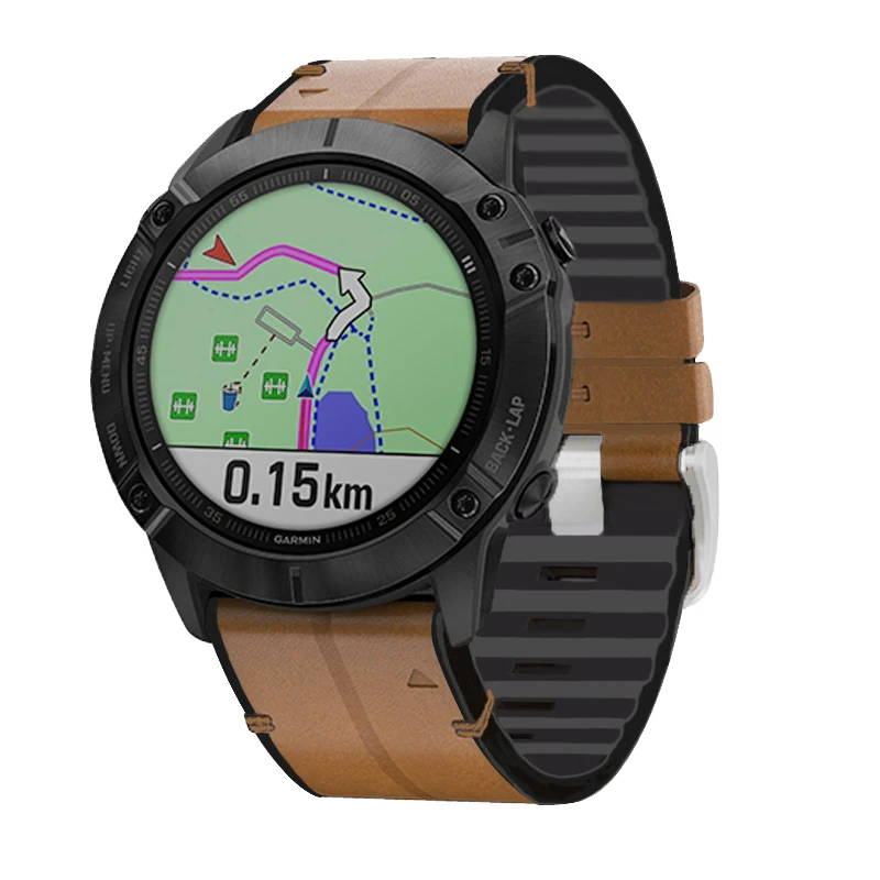 Pulseira de relógio de 22 26mm para garmin fenix e 8 47 51mm 7x 7pro 6 6x 5x plus/instinct 2x 965 955 pulseira de couro de silicone quickfit