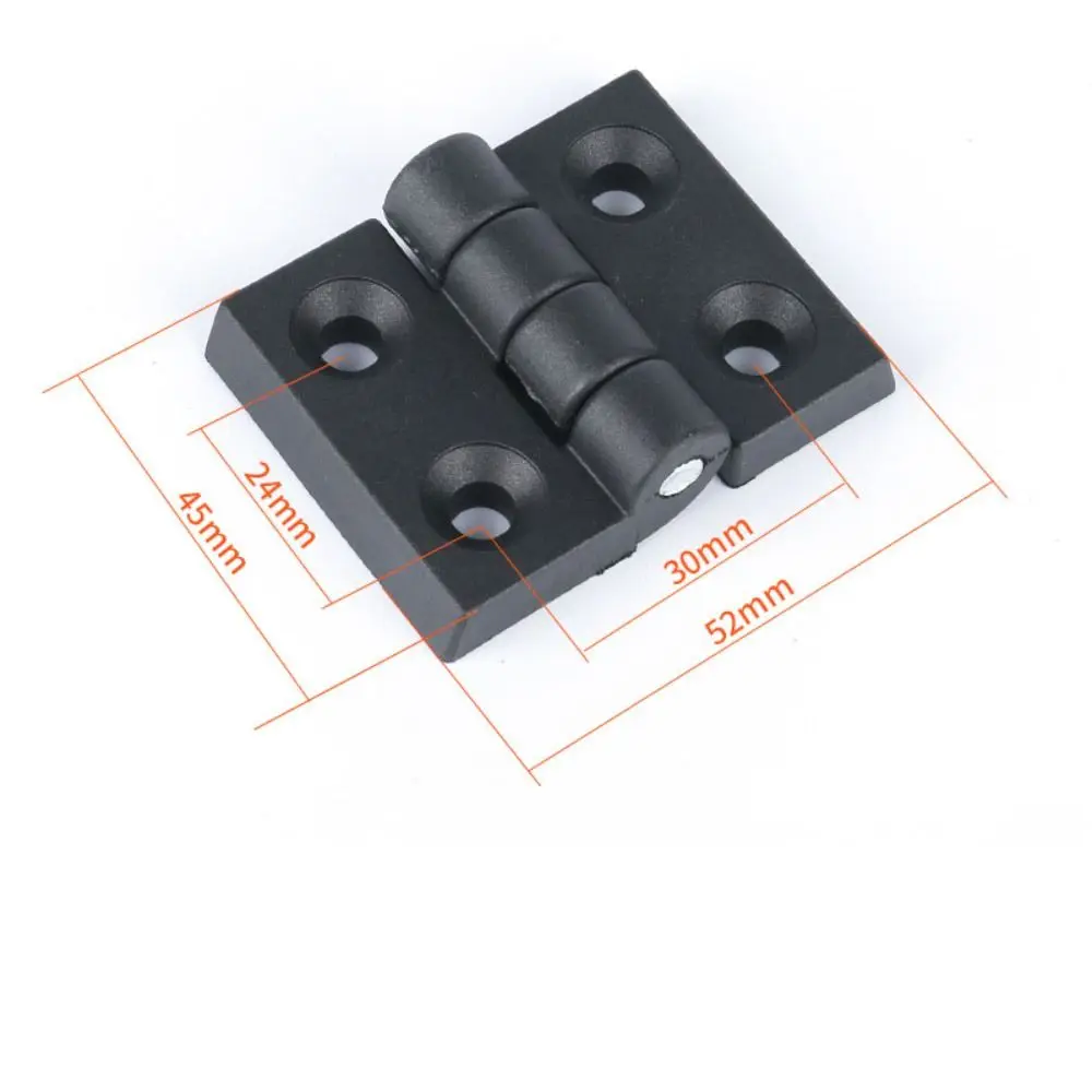 Professional ABS Plastic Plastic Door Hinge Hardware Black Small Hinges Durable Wear-resistant Door Bearing For Furniture