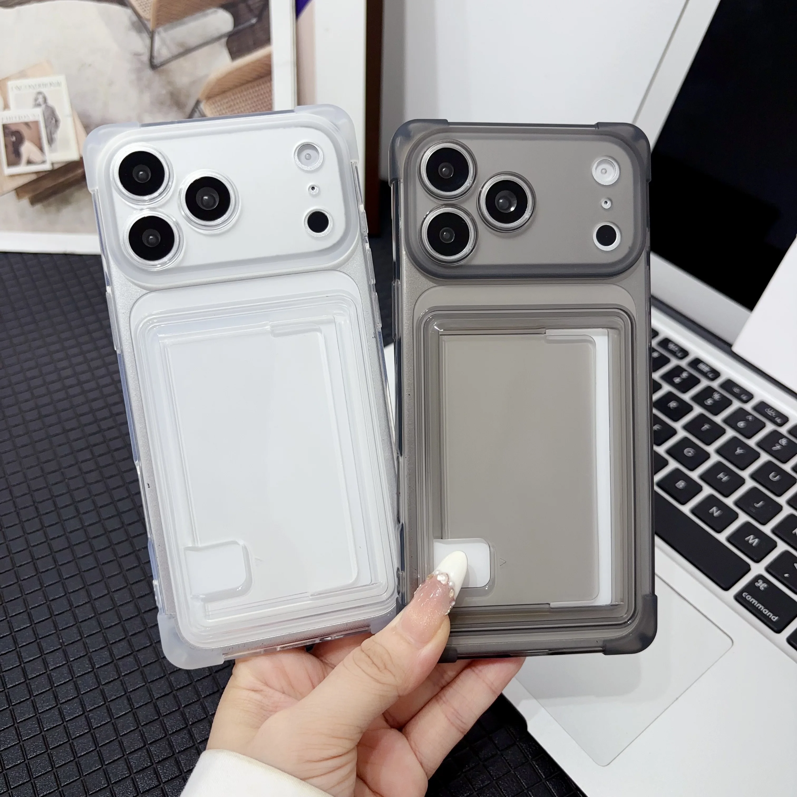 غطاء هاتف شفاف لآيفون 18 17 16 - مراجعة Index Card Holder وسعره
