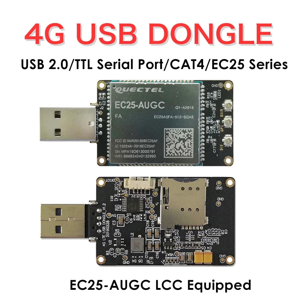 

4G Industrial LTE USB Dongle W/EC25-AUGC SIM Card Slot Carrier:Australia LTE FDD B1/B2/B3/B4/B5/B7/B8/B28