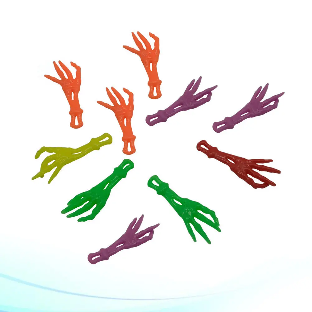 

20Pcs Ghost Hand Launcher Halloween Theme Tpr Soft Flexible Scary Hand for Aiming Practice Kids Outdoor Fun Games