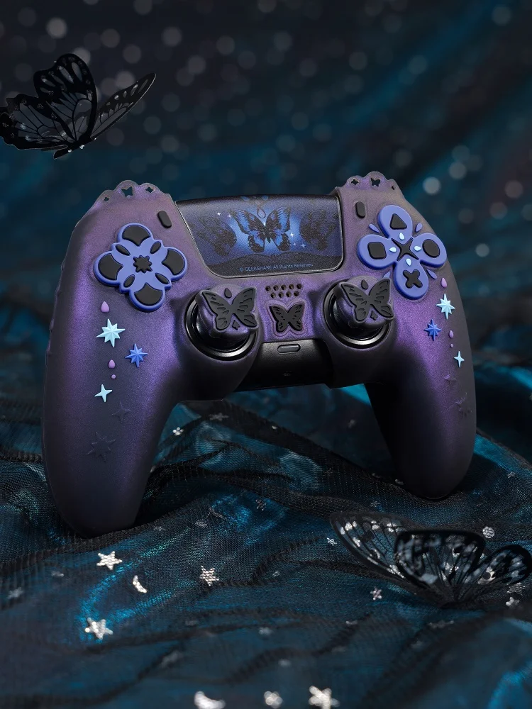 Geekshare Ps5 Controller Silicone Cover Anti Slip Butterfly Pattern Full Protective Soft Case Gamepad Accessory For Gaming