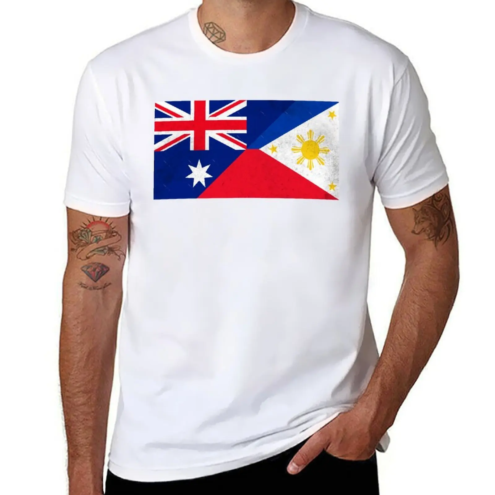 

Филиппинская австралийская футболка, мужские футболки, хлопковые мужские футболки для мужчин, повседневная футболка