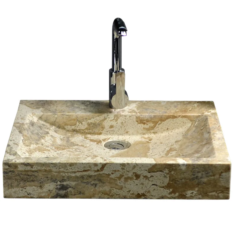 

*Stone washbasin household bathroom balcony wash basin square antique art stone table basin