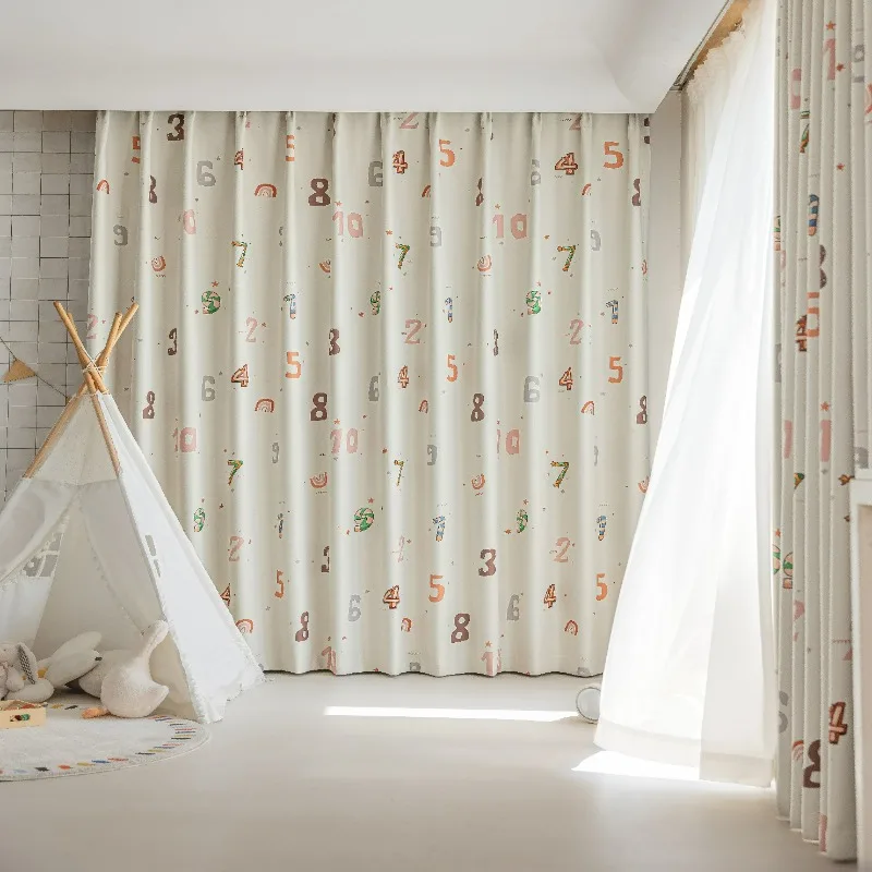 

Cartoon Printed Curtains for Childrens Room Boys Girls Bedroom Thickened Full Shade Antibacterial Thermal Insulated Blackout