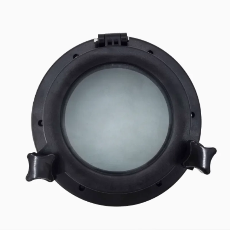 ISURE MARINE 블랙 원형 포트 창 방폭 요트 선박 포트 창 채광창 장식 창 선박 액세서리