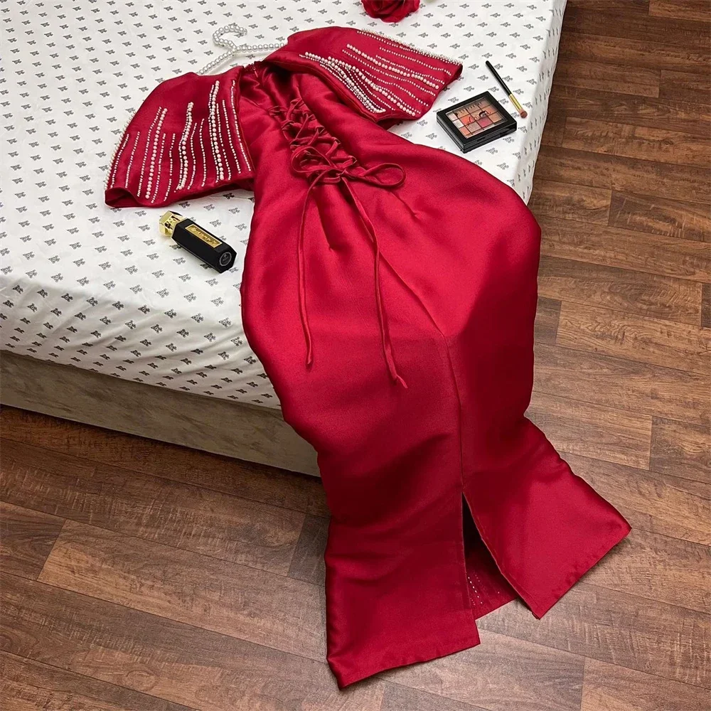 Customized Jiayigong Exquisite O-Neck Mermaid Rhinestone s Formal Occasion Gown vestidos cortos elegantes فستان الزفاف