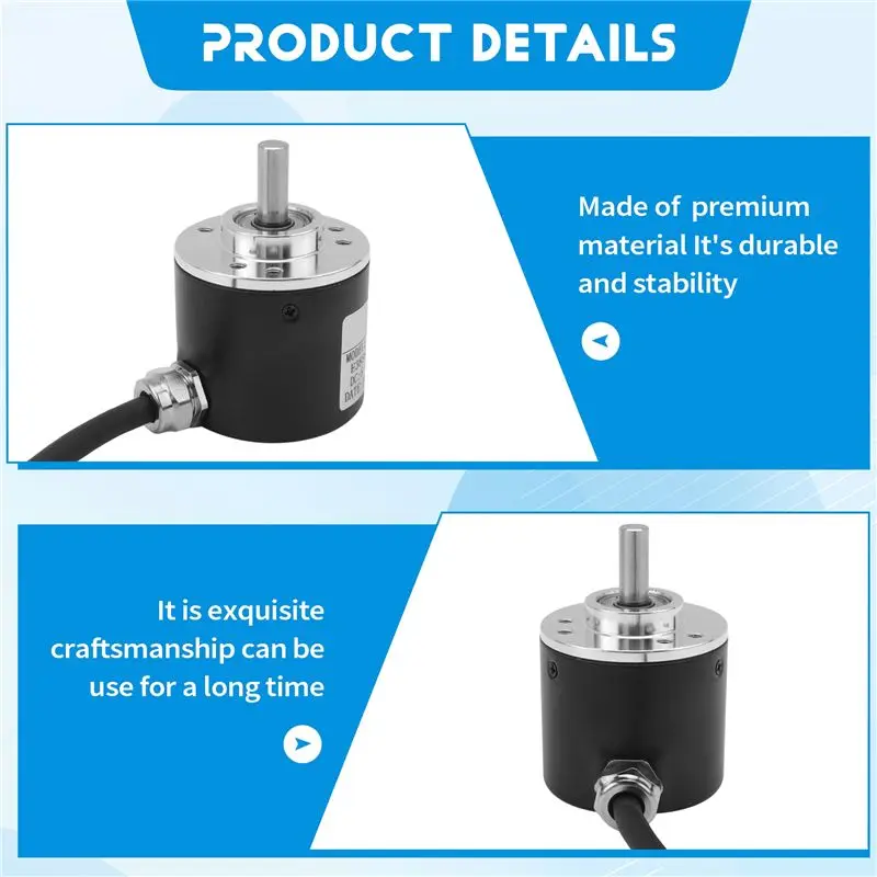 2025 Trend Rotary Incremental Encoder 38S6G5-B-G24N AB 2-Phase Connection 50P/R 5-24V Solid Shaft DC Open Collector NPN Output