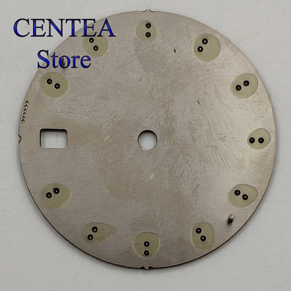 RICHUS 29mm Green Luminous Black Blue watch dial fit NH35 Automatic Movement With Date Window