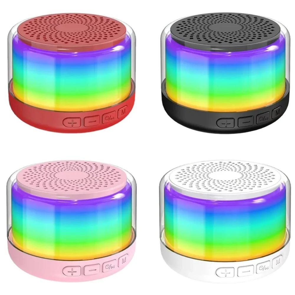 K8 Bluetooth Mini Speaker Wireless Speaker Colorful LED TF Card USB Subwoofer Portable MP3 Music Sound Column For PC Phone