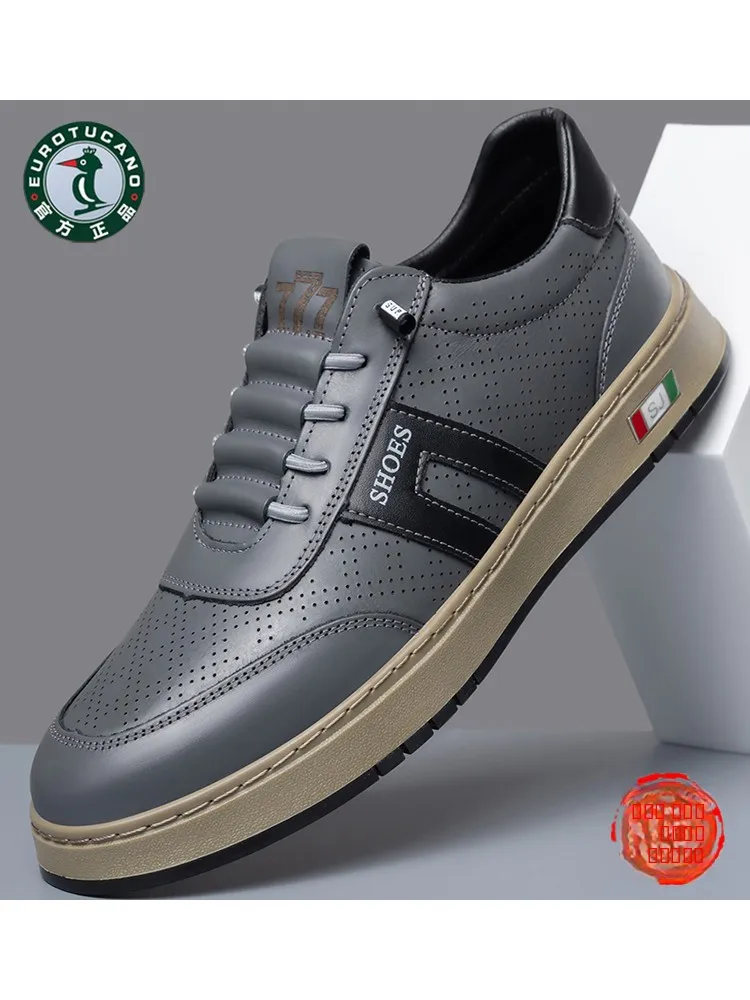 

Мужские повседневные кожаные дышащие слипоны-кроссовки с мягкой подошвой, противоскользящие, модные, универсальные, на плоской подошве, с круглым носком